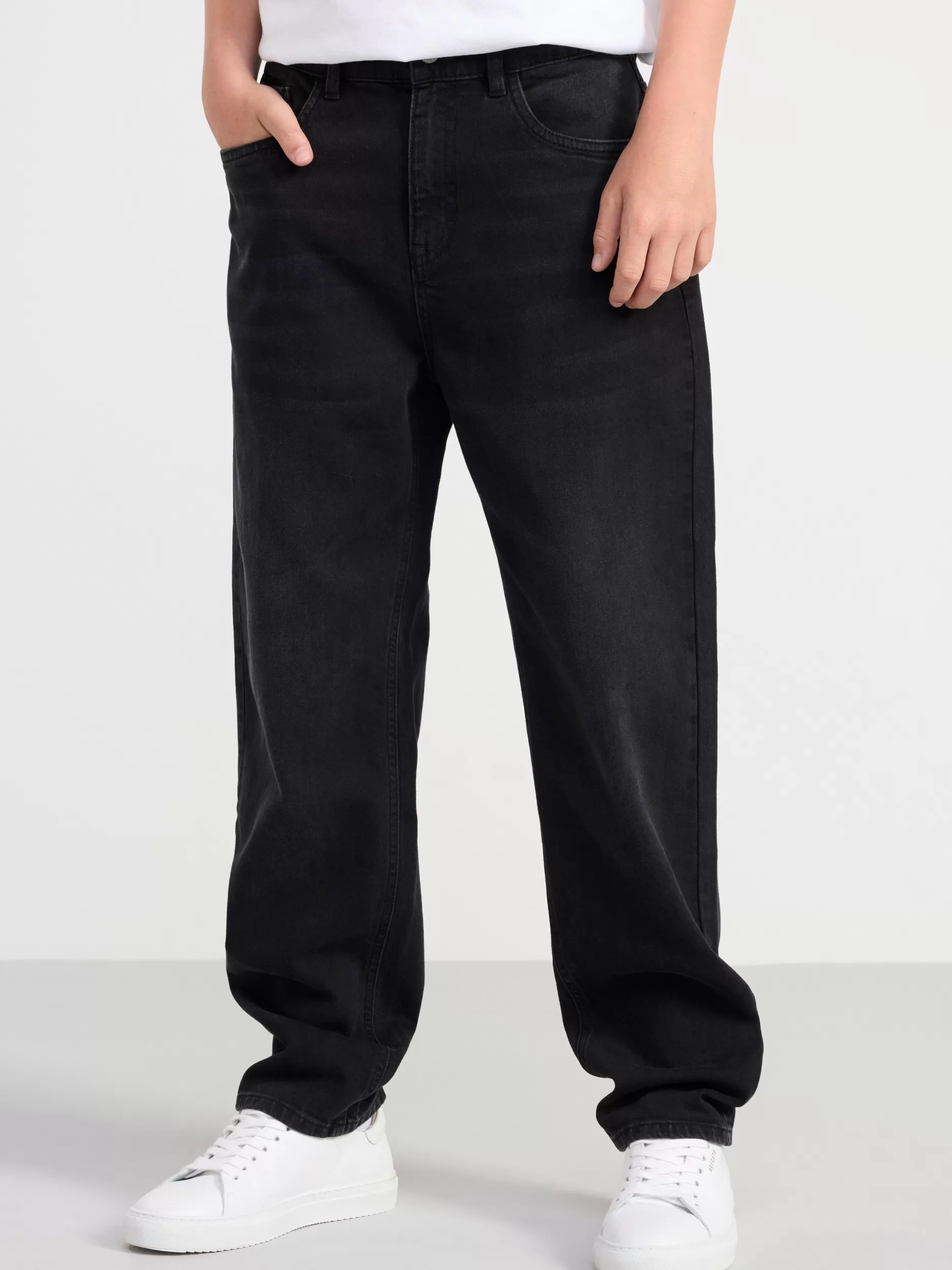 Lindex Jeans<Wilmer-Jeans Med Vide, Avsmalnende Ben Og Normalt Liv Black