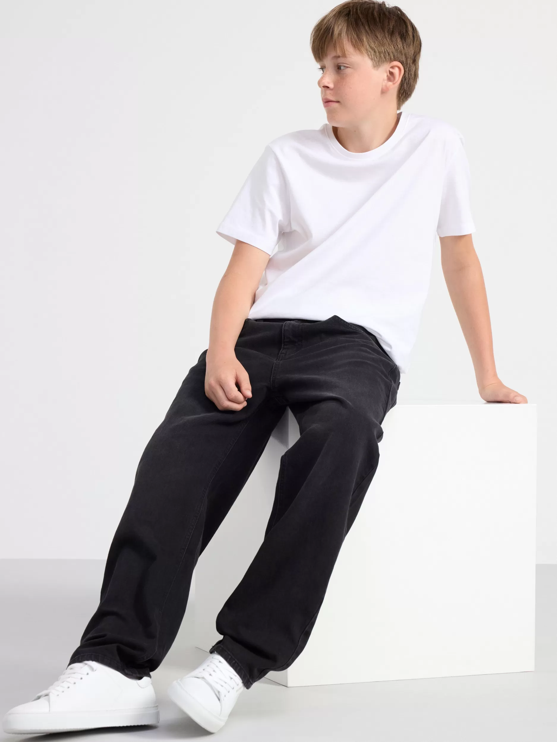 Lindex Jeans<Wilmer-Jeans Med Vide, Avsmalnende Ben Og Normalt Liv Black